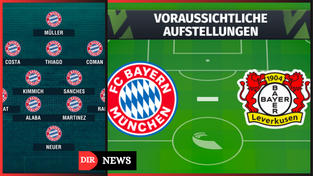 Aufstellungen: Teilnehmer: FC Bayern München gegen Bayer 04 Leverkusen