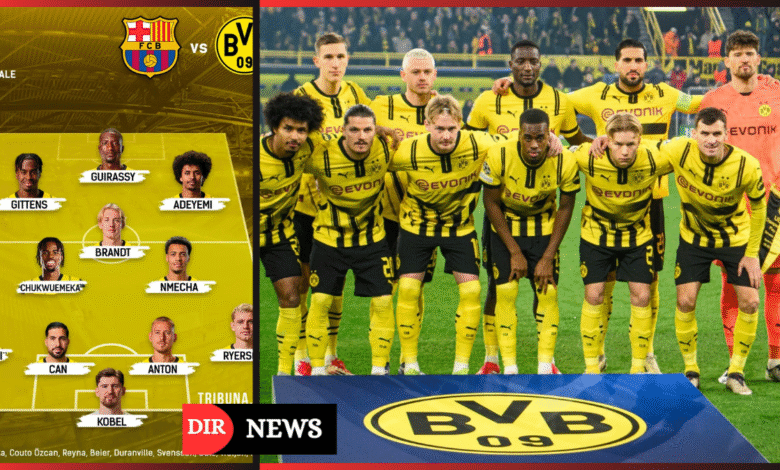 aufstellungen: teilnehmer: fc barcelona gegen borussia dortmund
