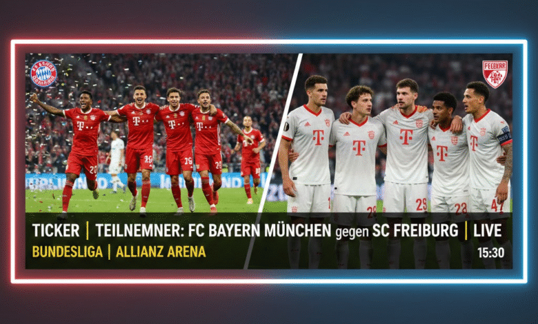 ticker: teilnehmer: fc bayern münchen gegen sc freiburg
