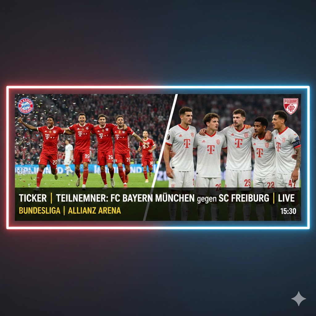 ticker: teilnehmer: fc bayern münchen gegen sc freiburg