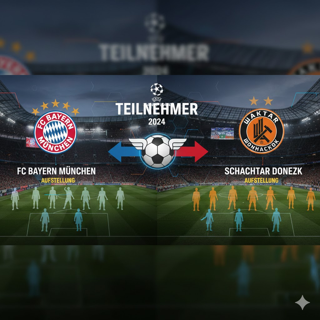 aufstellungen: teilnehmer: schachtar donezk gegen fc bayern münchen