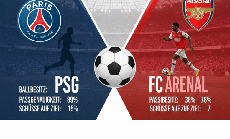 teilnehmer: psg gegen fc arsenal statistiken