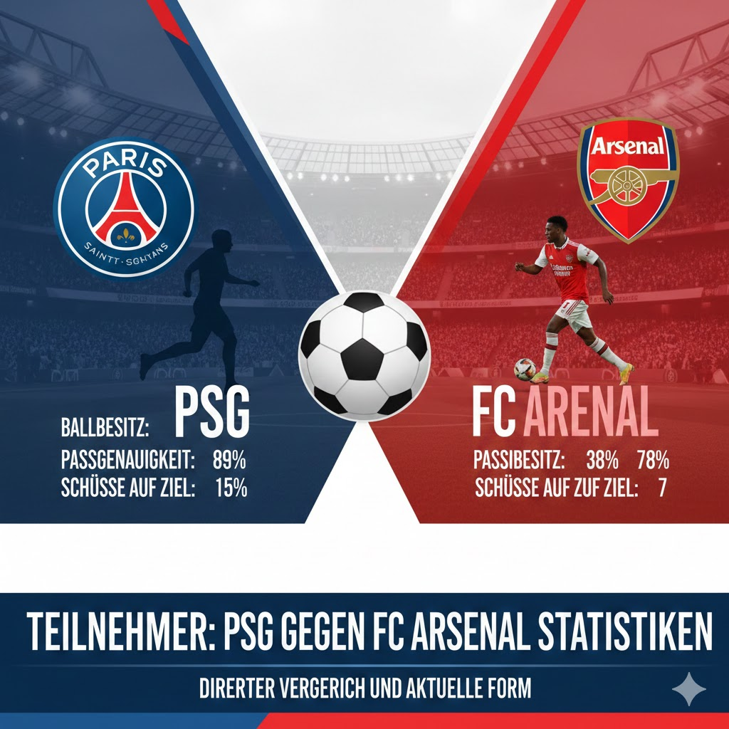 teilnehmer: psg gegen fc arsenal statistiken