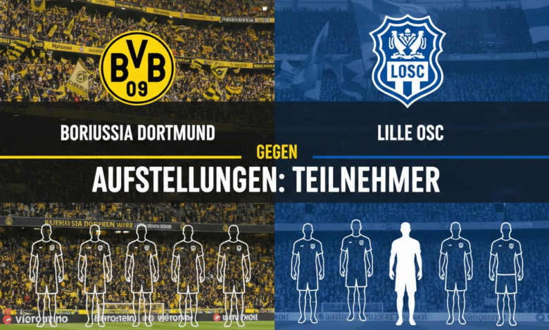 aufstellungen: teilnehmer: borussia dortmund gegen lille osc