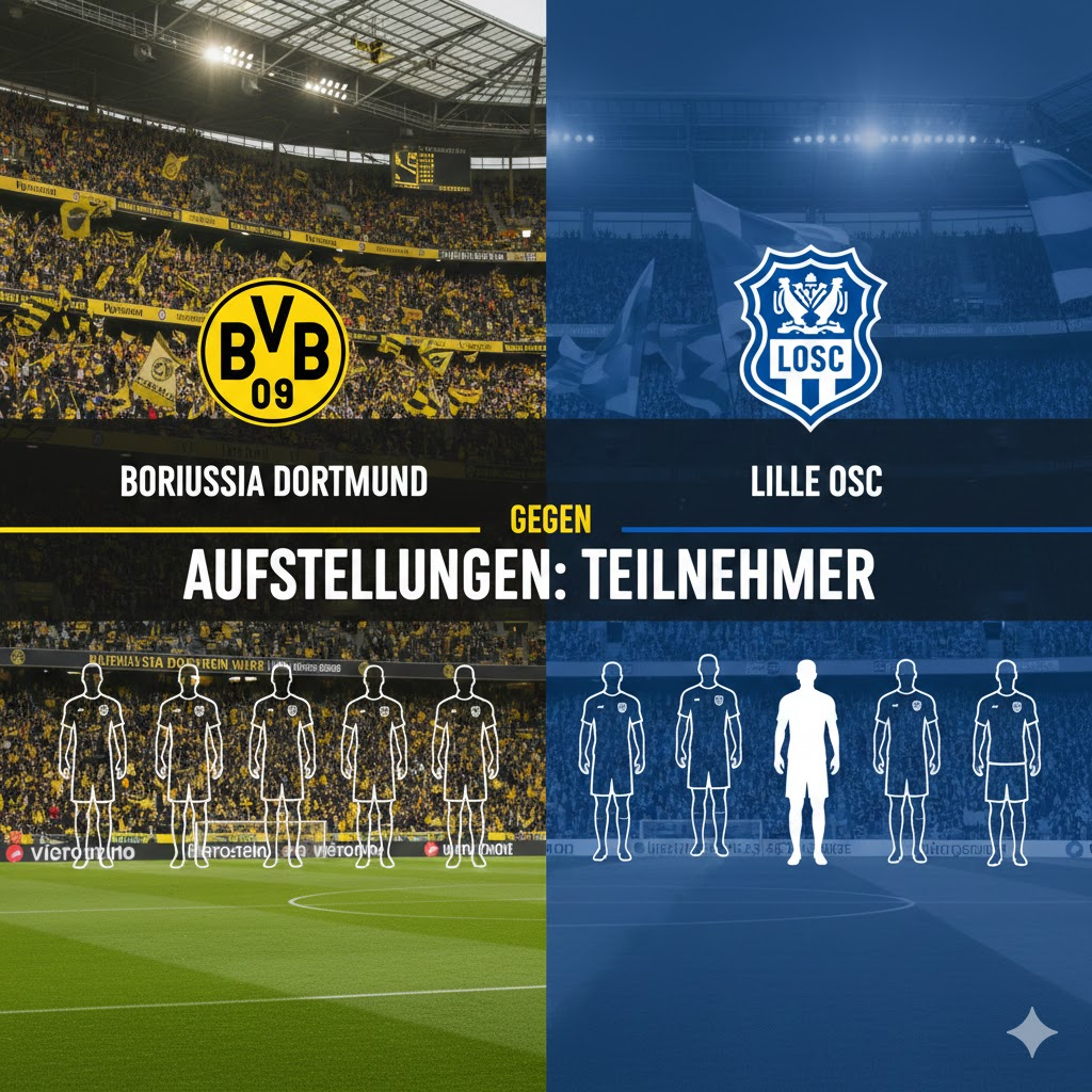 aufstellungen: teilnehmer: borussia dortmund gegen lille osc