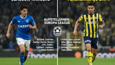 aufstellungen: teilnehmer: glasgow rangers gegen fenerbahçe