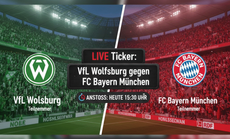 ticker: teilnehmer: vfl wolfsburg gegen fc bayern münchen