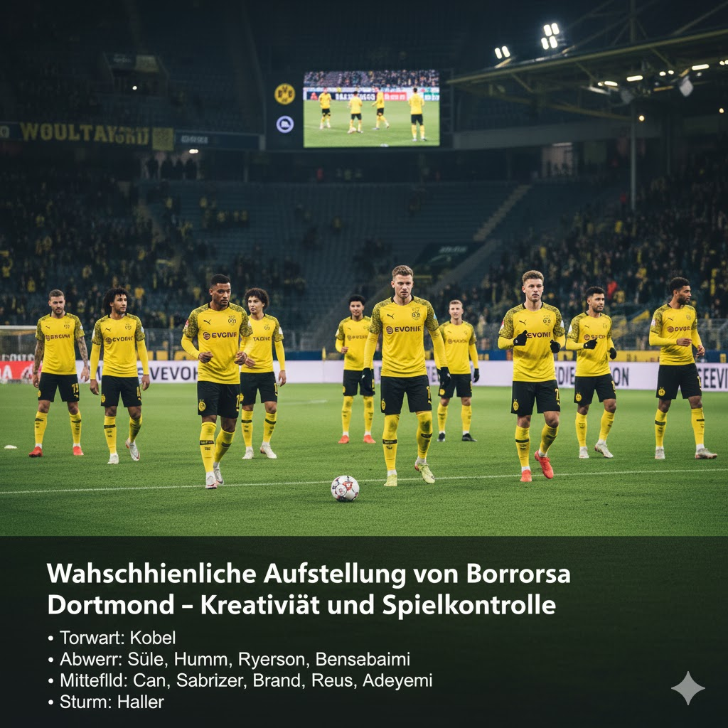aufstellungen: teilnehmer: rb leipzig gegen borussia dortmund