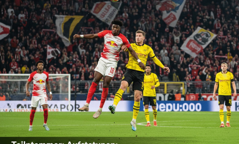 aufstellungen: teilnehmer: rb leipzig gegen borussia dortmund