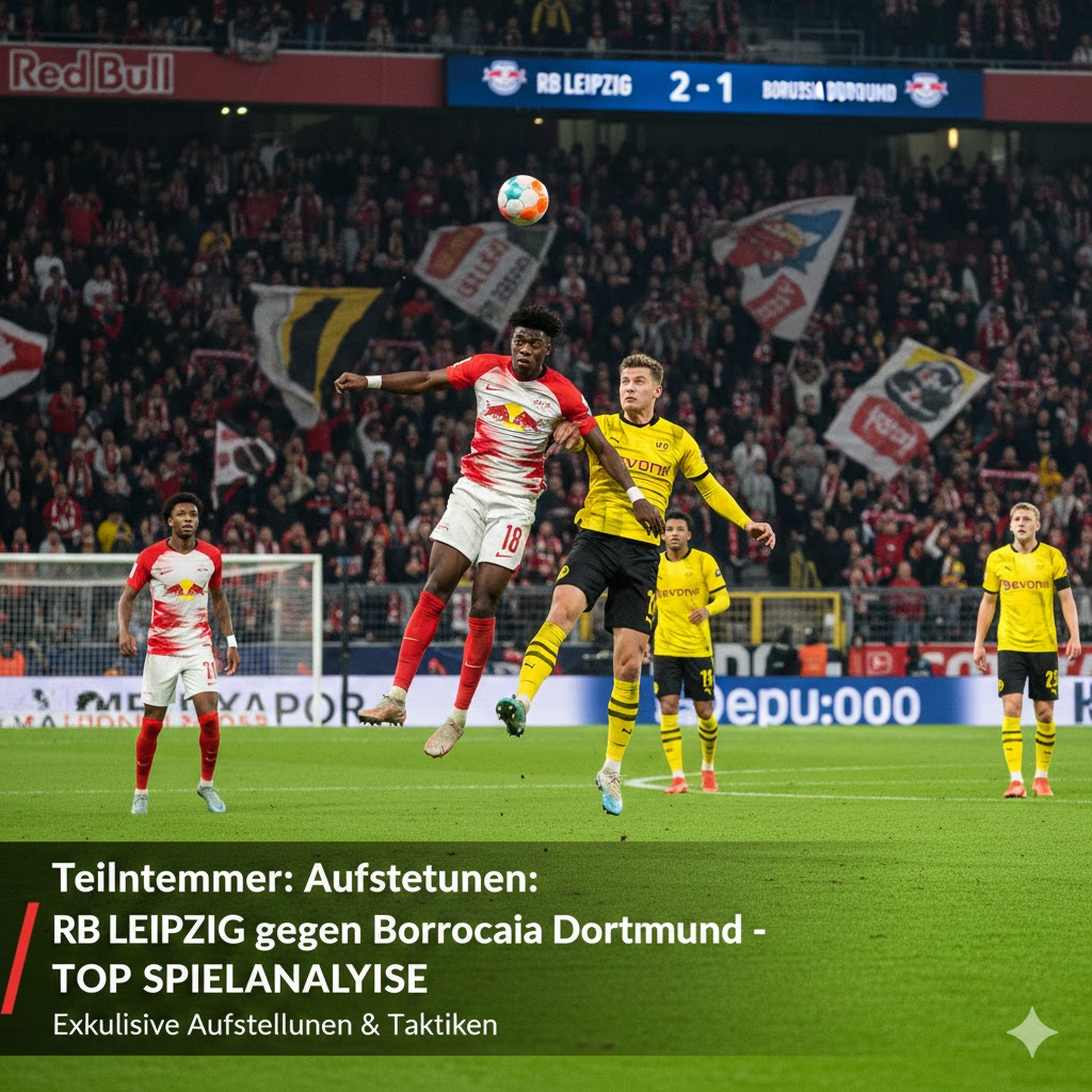 aufstellungen: teilnehmer: rb leipzig gegen borussia dortmund